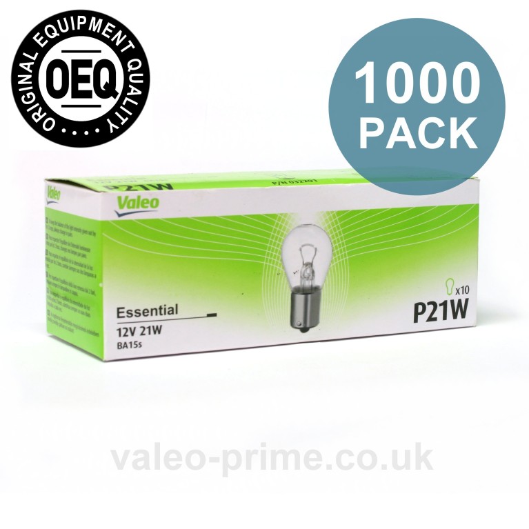 Valeo P21 5W Bulbs Essential P/N 32207 - 1000 Pack